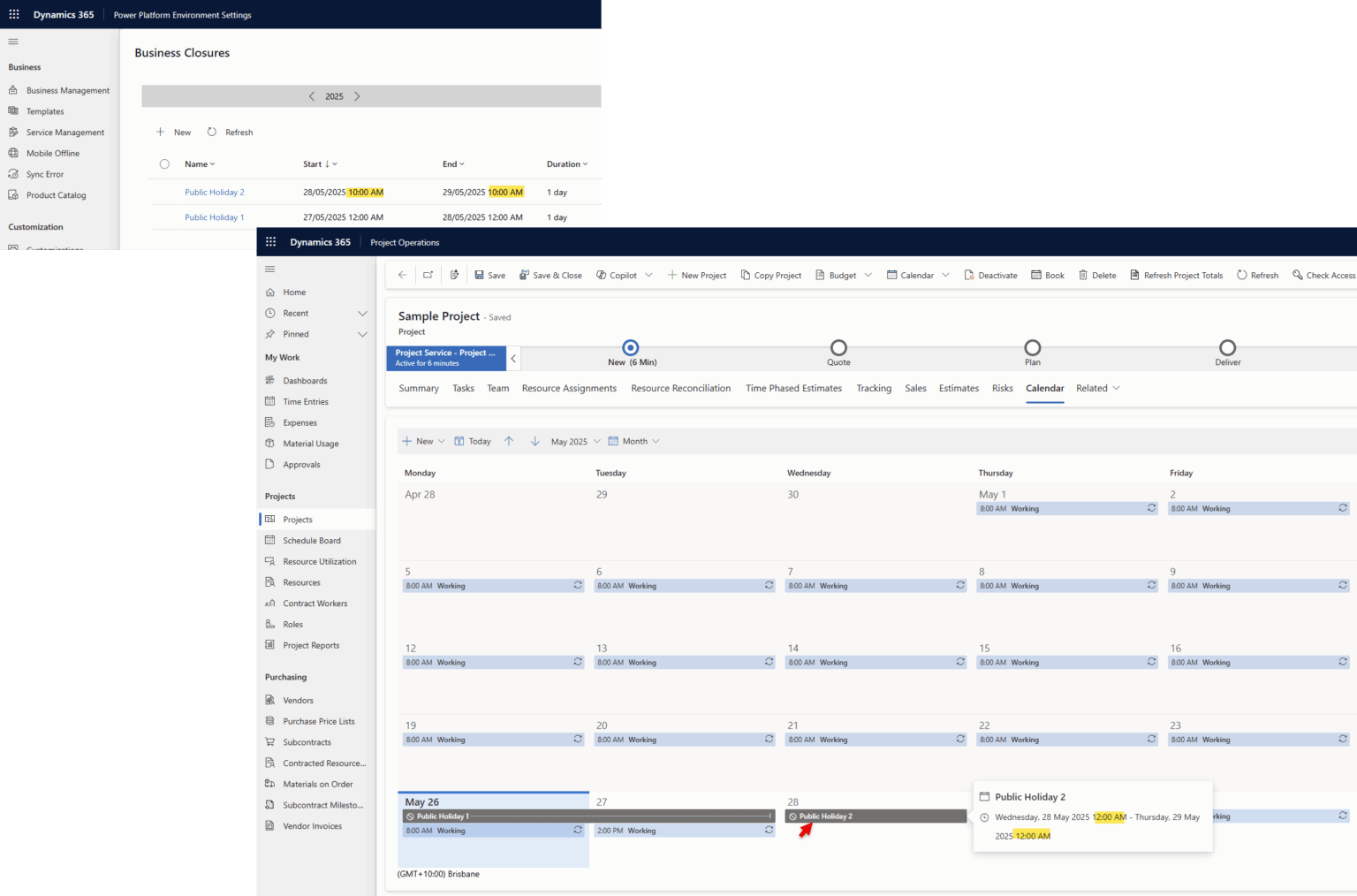 How to work around Business Closure time zone discrepancy? - 365Proz365Proz