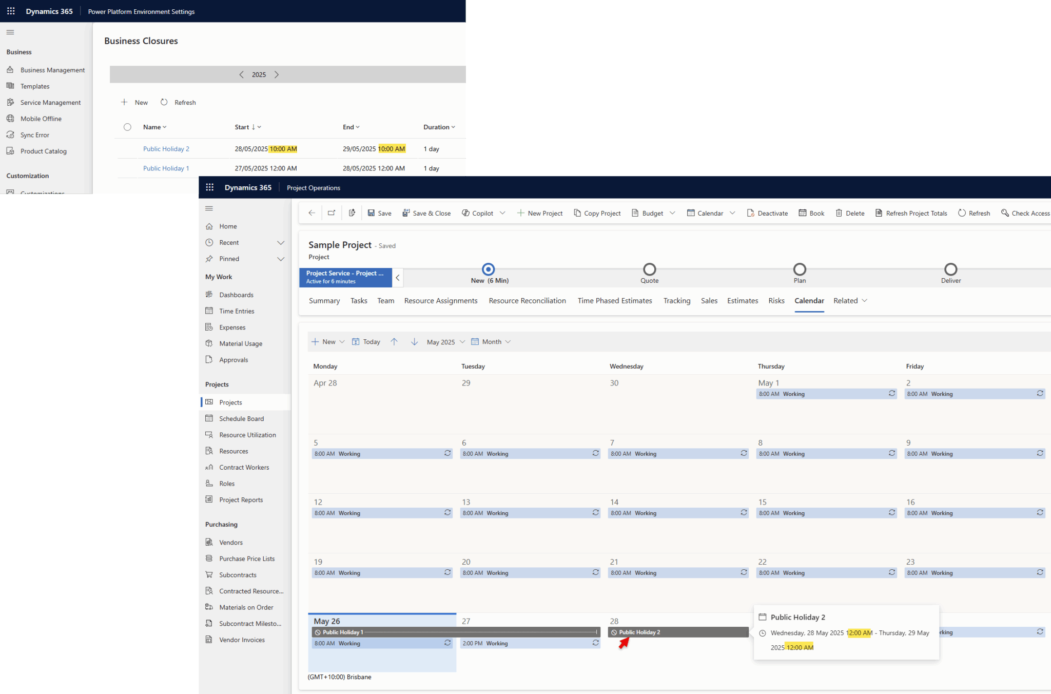How to work around Business Closure time zone discrepancy? - 365Proz365Proz